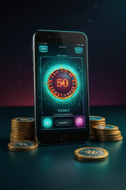 Telemóvel com app de casino
